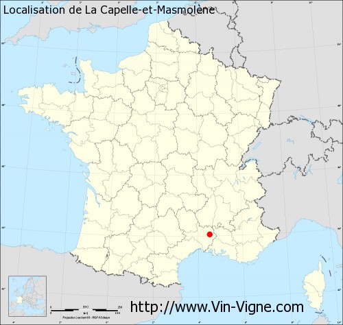 Carte  de La Capelle-et-Masmolène